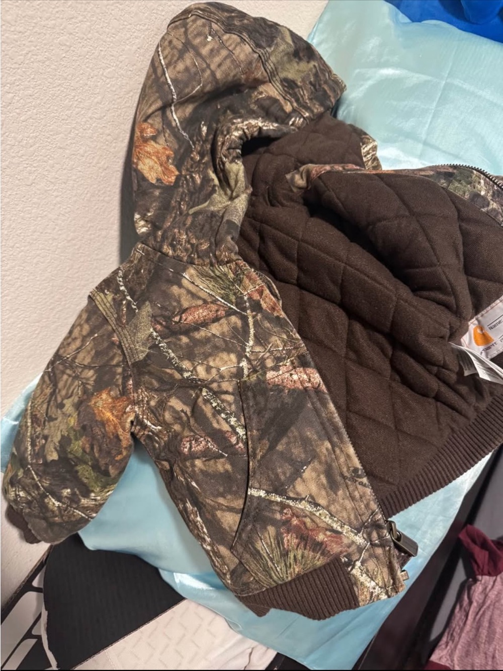 Carhartt Kids Camouflage Hooded Jacket - Brown